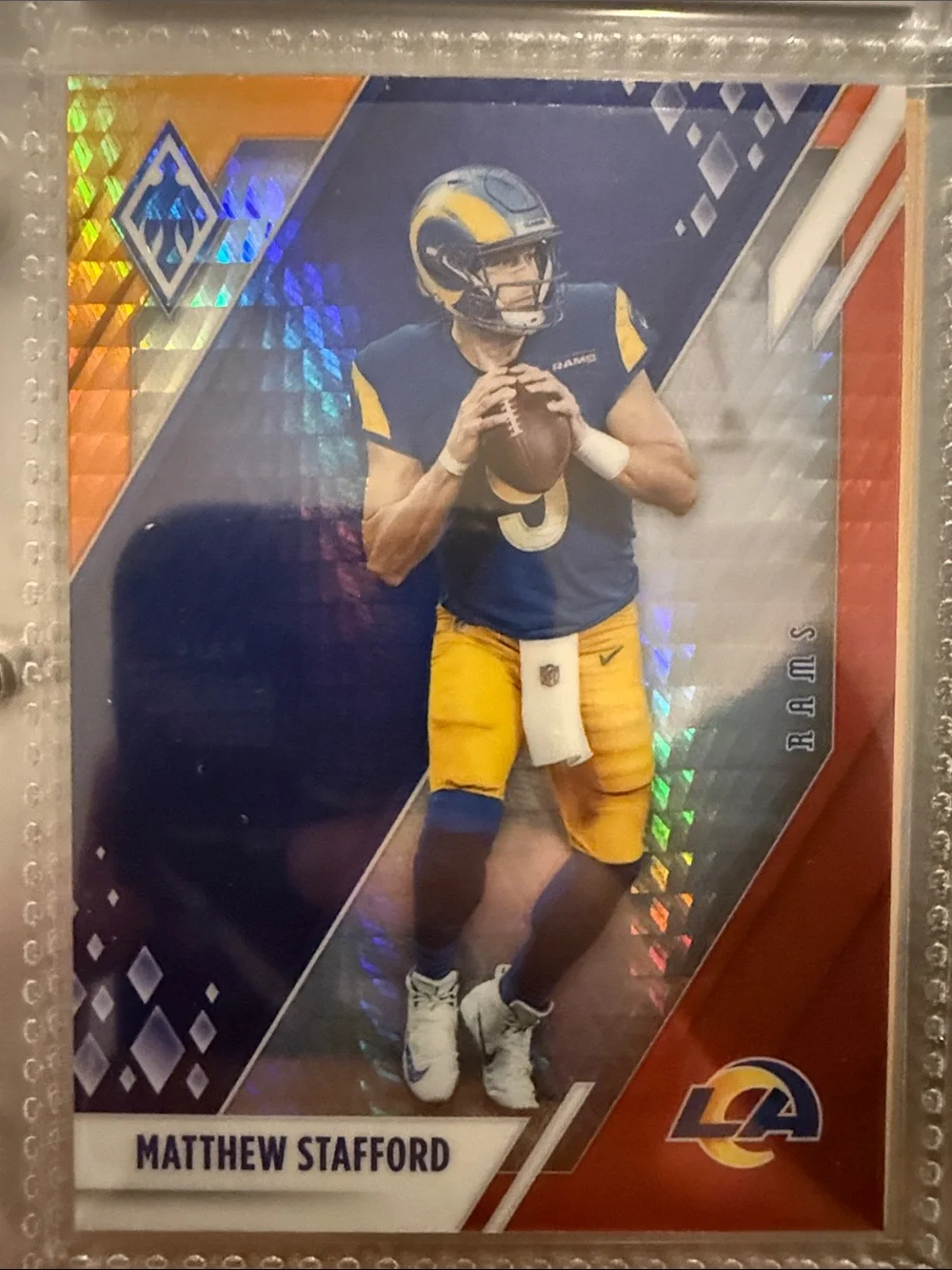 Matthew Stafford Los Angeles Rams Football Trading Card - Blue & Yellow